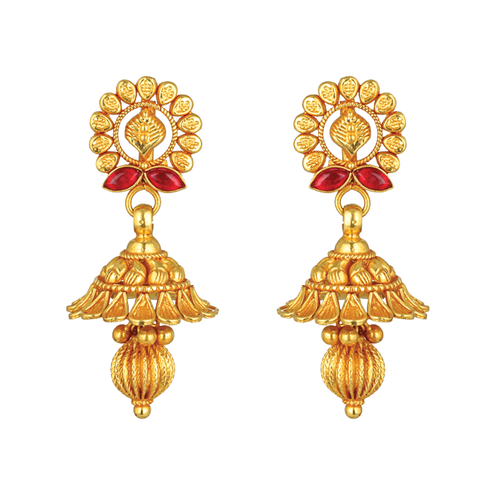 Traditional Gold Earrings In 22K By Lagu Bandhu  Lagu Bandhu