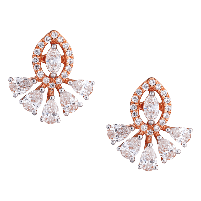 Bewitching Floral Diamond Earrings - Alapatt Diamonds